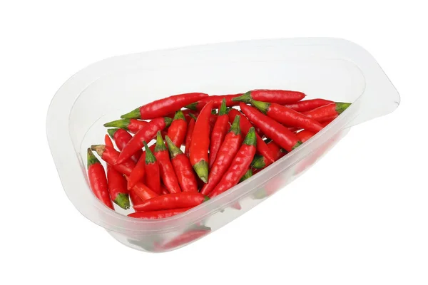 Produto alimentar diário - vagens de super quente picante vermelho micro chili pep — Fotografia de Stock