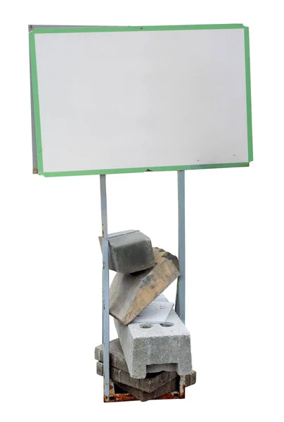 Banner pequeño para tablones de acero reforzado con bloques de hormigón es — Foto de Stock