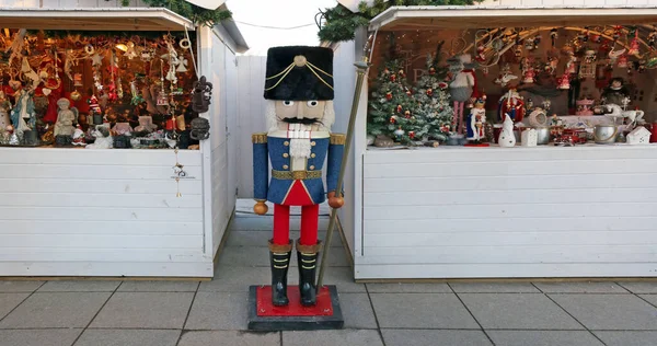 Vilnius Litauen Dezember 2019 Die Hölzerne Nussknacker Skulptur Des Ballettkomponisten — Stockfoto