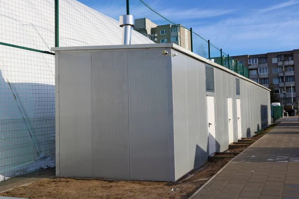 Salle Technologique Pour Stade Mobile Moderne Gonflable Avec Climatisation Pompes — Photo