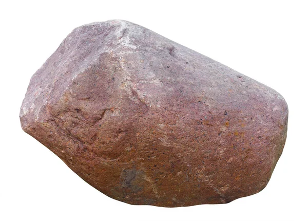 Big Ancient Bird Shape Wet Red Granite Stone Isolated White — Stock Photo, Image