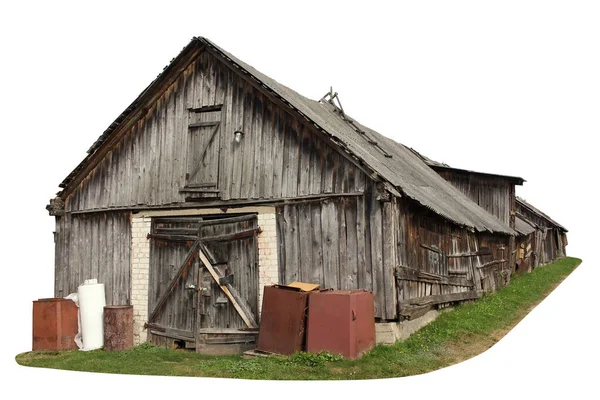 Verlaten Oude Houten Vintage Retro Landelijke Schuur Voor Opslag Van — Stockfoto