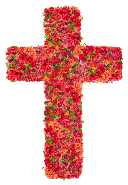 Bloody Cross Jesus Heart World Disease Handmade Collage Red Summer — Stock Photo, Image