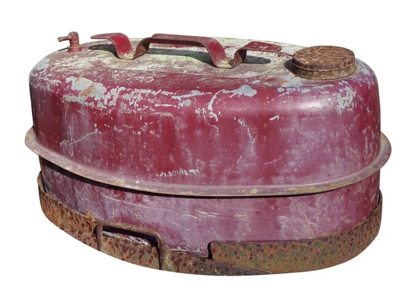 Antiguo Tanque Acero Rojo Metal Vintage Oxidado Para Diesel Maquinaria —  Fotos de Stock