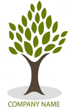 Ağaç simgesinin vektör illüstrasyonu