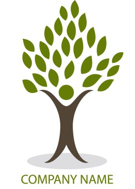 Ağaç simgesinin vektör illüstrasyonu