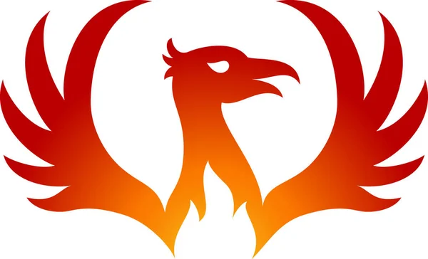 Ilustração Vetorial Logotipo Pássaro Phoenix —  Vetores de Stock