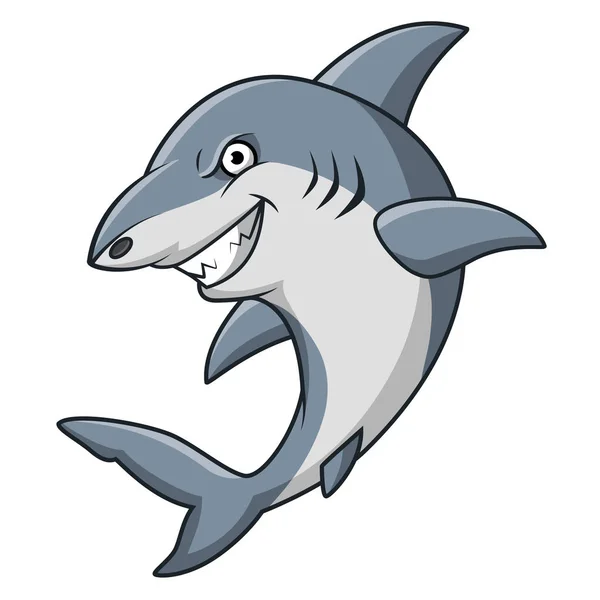 Mascotte Requin Dessin Animé Colère Design — Image vectorielle