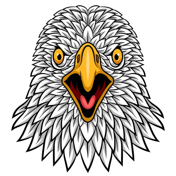 Dibujos Animados Águila Cabeza Mascota Diseño — Vector de stock