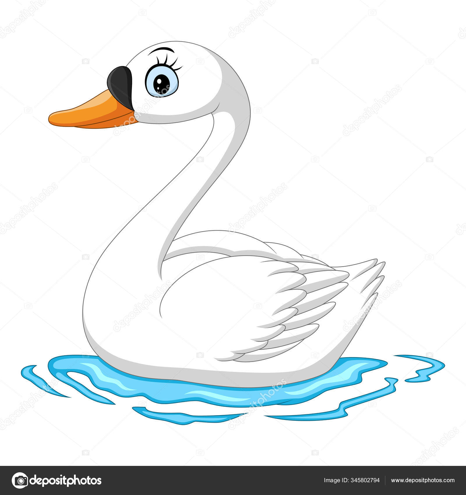 Cartoon White Goose Swimming Water Stock Vector Image by ©dagadu #345802794 Cartoon White Goose Swimming Water Stock Vector Image by ©dagadu #345802794