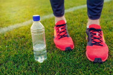 Mantar yeşil çimen spor stadyum