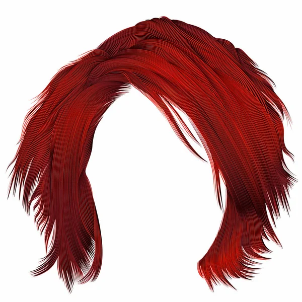 Trendige Frau zerzausten Haaren leuchtend gelben Farben. Schönheitsmode. Realistisches 3D — Stockvektor