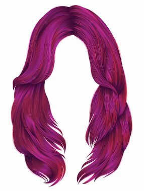 trendy kadın uzun tüyleri parlak pembe renkler. Güzellik moda. gerçekçi grafik 3d