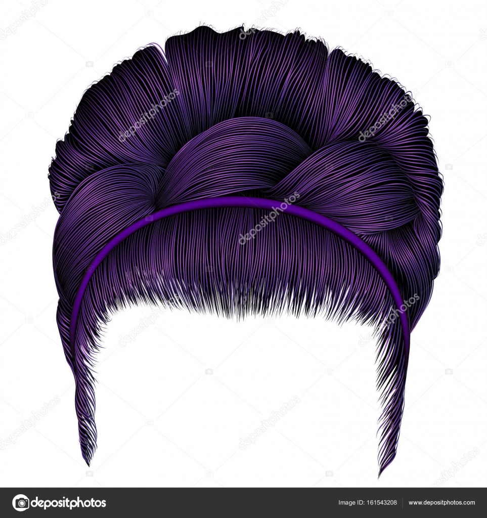 Babette De Poils Aux Couleurs De La Queue De Cochon Violet