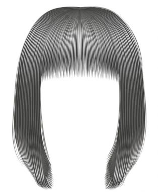 son moda saç renkleri gri. kare saçak. Güzellik moda stil