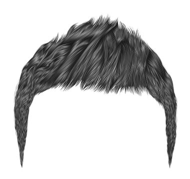 trendy adam hairs.gray color.beauty style.realistic 3d.