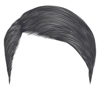 trendy adam hairs.gray color.beauty style.realistic 3d .