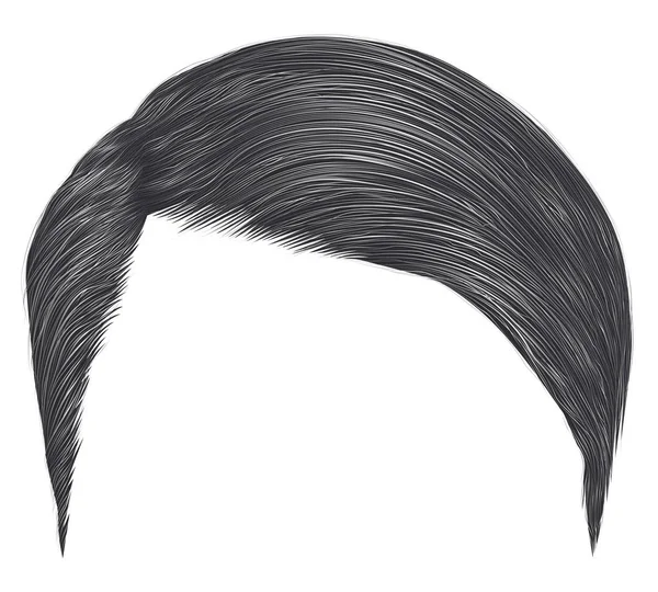 Trendy man hairs.gray color.beauty style.realistic 3d . - Stok Vektor