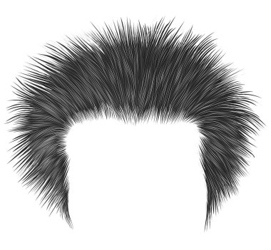 trendy shaggy adam tüyleri siyah colour.beauty style.high saç şekillendirme .