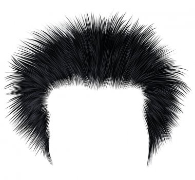 trendy shaggy adam tüyleri siyah colour.beauty style.high saç şekillendirme .