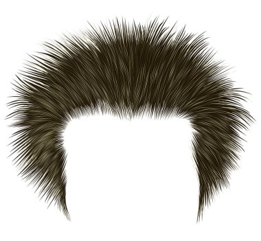 trendy shaggy adam tüyleri siyah colour.beauty style.high saç şekillendirme .