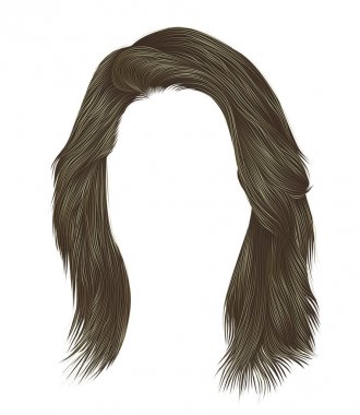 trendy kadın sarışın saç rengi. orta uzunlukta. Güzellik tarzı. gerçekçi 3d .