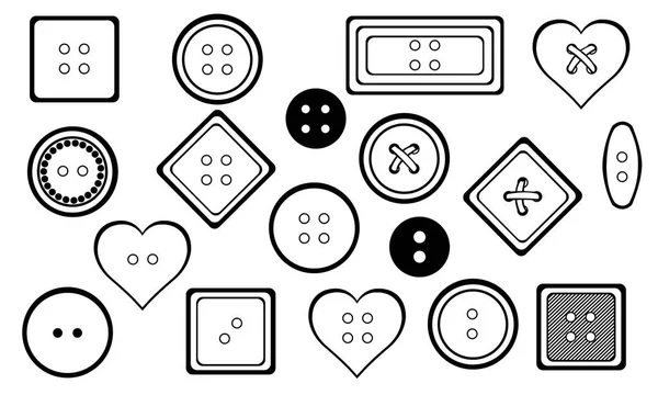 Set of different buttons — Stock Vector