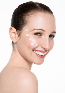 Güzellik kadını sağlıklı kozmetik makyaj portre