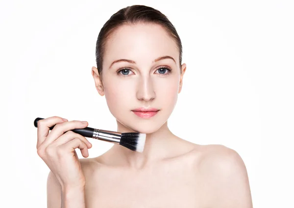 Beleza mulher saudável maquiagem cosmética retrato — Fotografia de Stock
