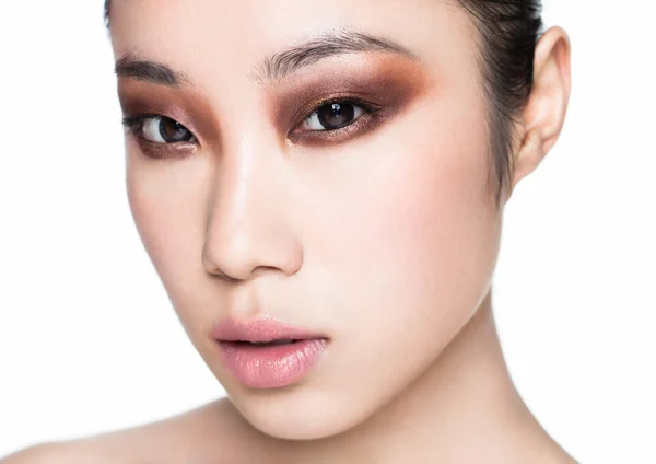 Beleza mulher asiática saudável maquiagem cosmética retrato — Fotografia de Stock