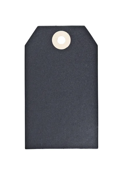 Black empty card wooden for text idea on white — Stock Photo, Image