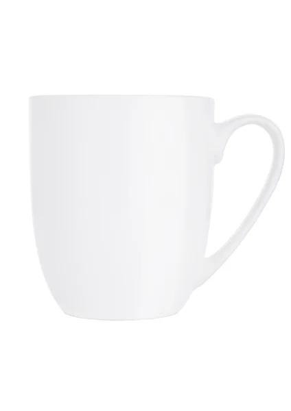 Taza de té de café vacía taza blanca aislada — Foto de Stock