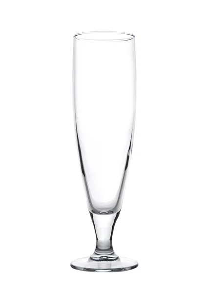 Empty beer glass isolated on white — Stock Photo, Image