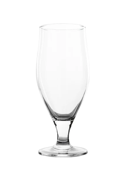 Vaso de cerveza vacío aislado en blanco — Foto de Stock