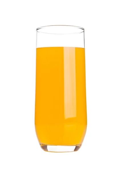 Glass of healthy organic orange juice on white — Stock Photo, Image