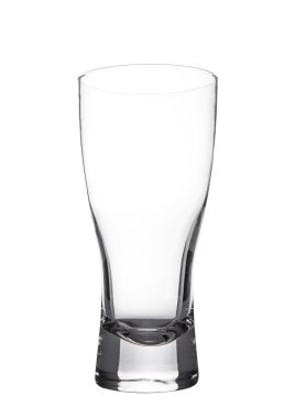 boş bira cam üzerine beyaz izole