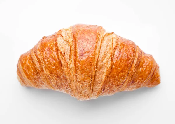 Fresh crispy croissant for breakfast on white — Stock Photo, Image