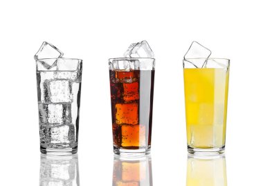Buzlu cola portakallı soda limonata