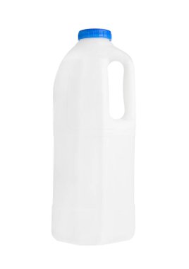 Plastic milk gallon container isolated on white clipart