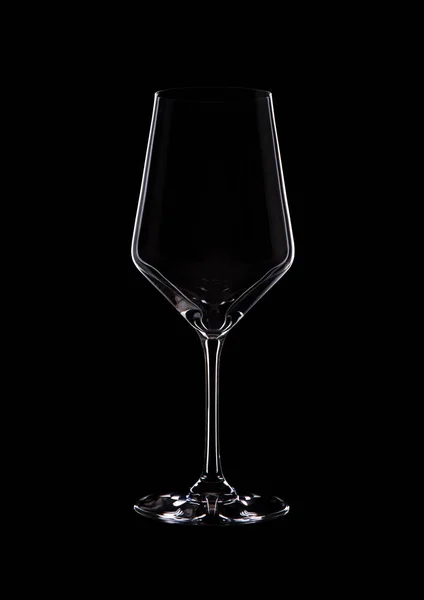 Glass of red wine with reflection on black — Stock Photo, Image