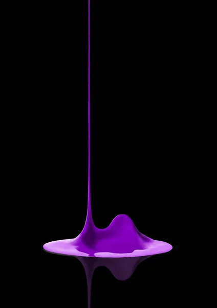 Esmalte de uñas líquido gota color púrpura reflexión — Foto de Stock