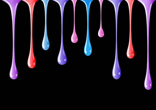 Nail polish liquid drops splash paint on black — Stock Photo, Image