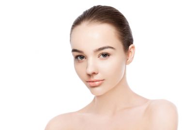 Güzel kadın kız doğal makyaj spa Cilt Bakımı