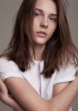 Güzel moda model poz ile modeli test