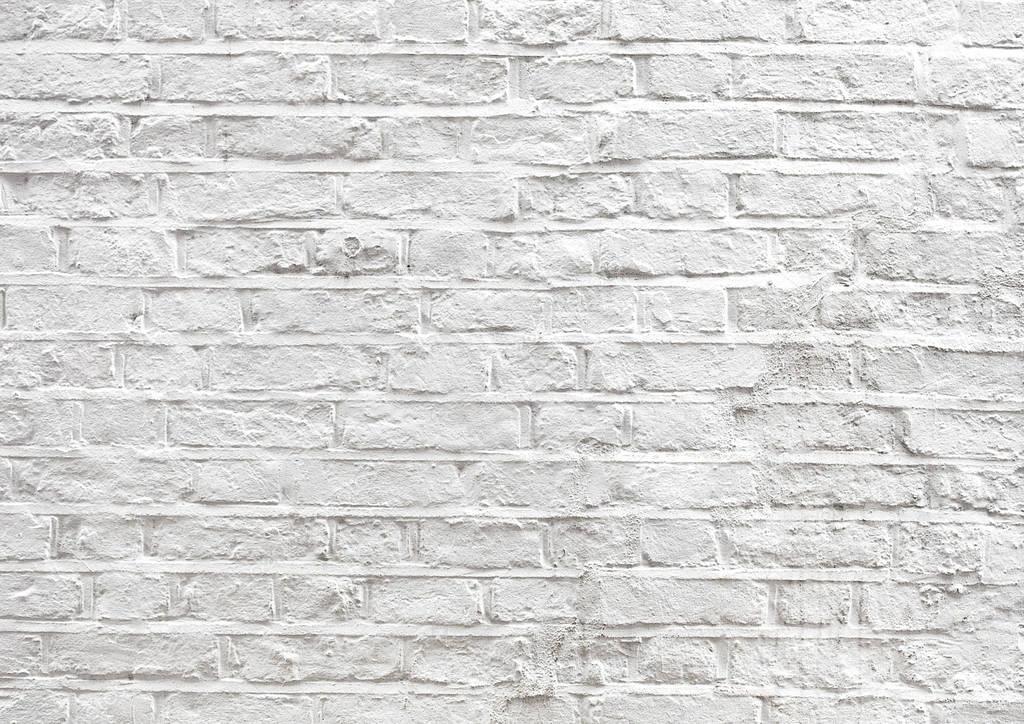 Old grunge white painted brick texture background