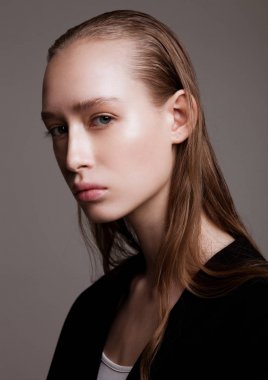 Güzel moda model poz ile modeli test
