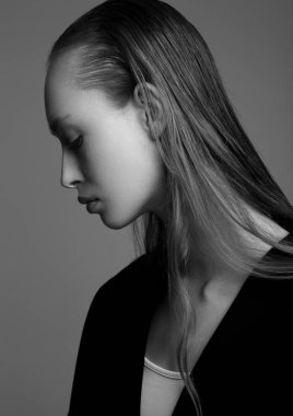 Güzel moda model poz ile modeli test