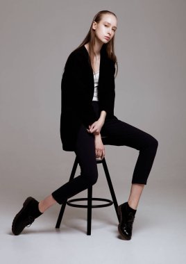 Güzel moda model poz ile modeli test