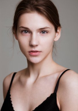 Güzel moda model poz ile modeli test