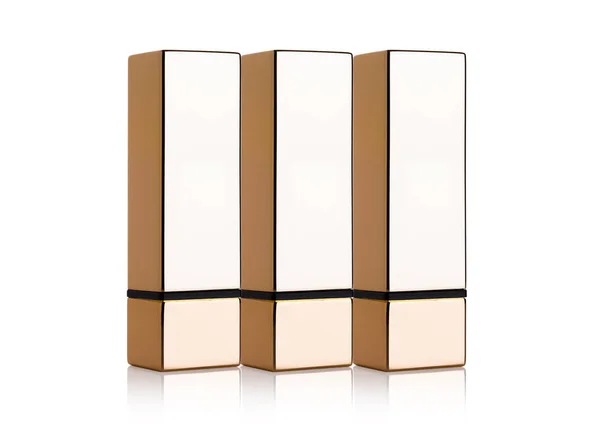 Gouden container van luxe cosmetische lippenstift — Stockfoto